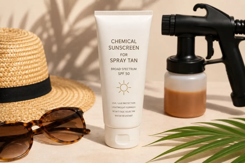 Chemical Sunscreen for Spray Tan
