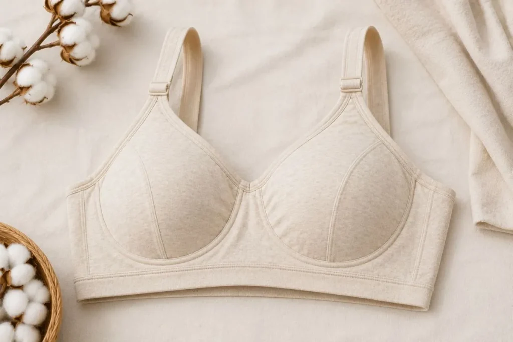 Organic Cotton Bra with Support