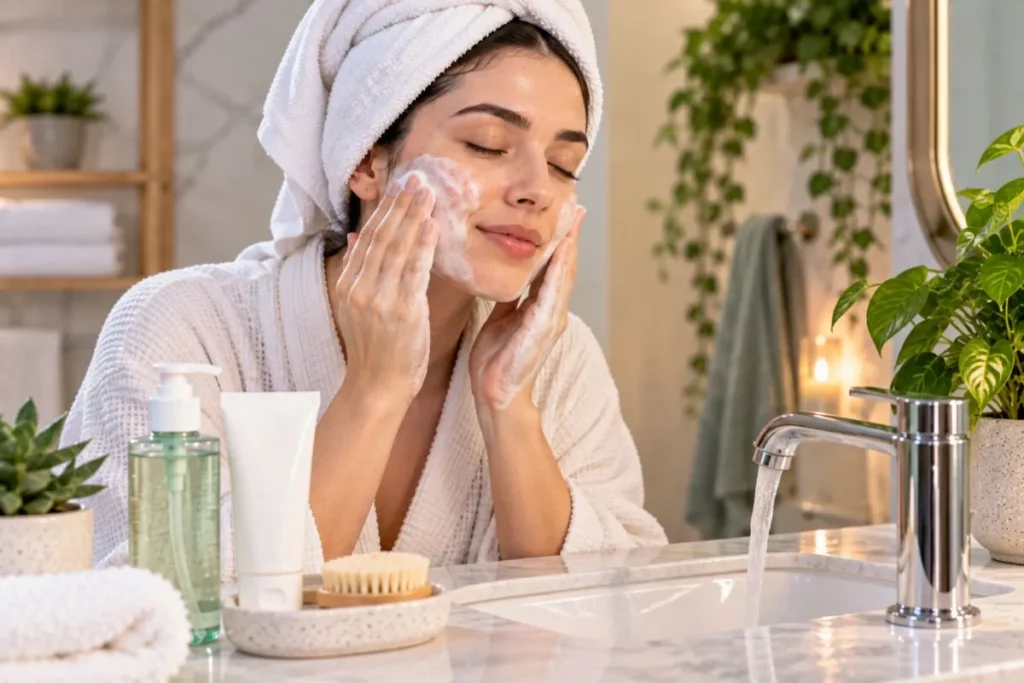 Gently Cleanse Your Skin Before Bed