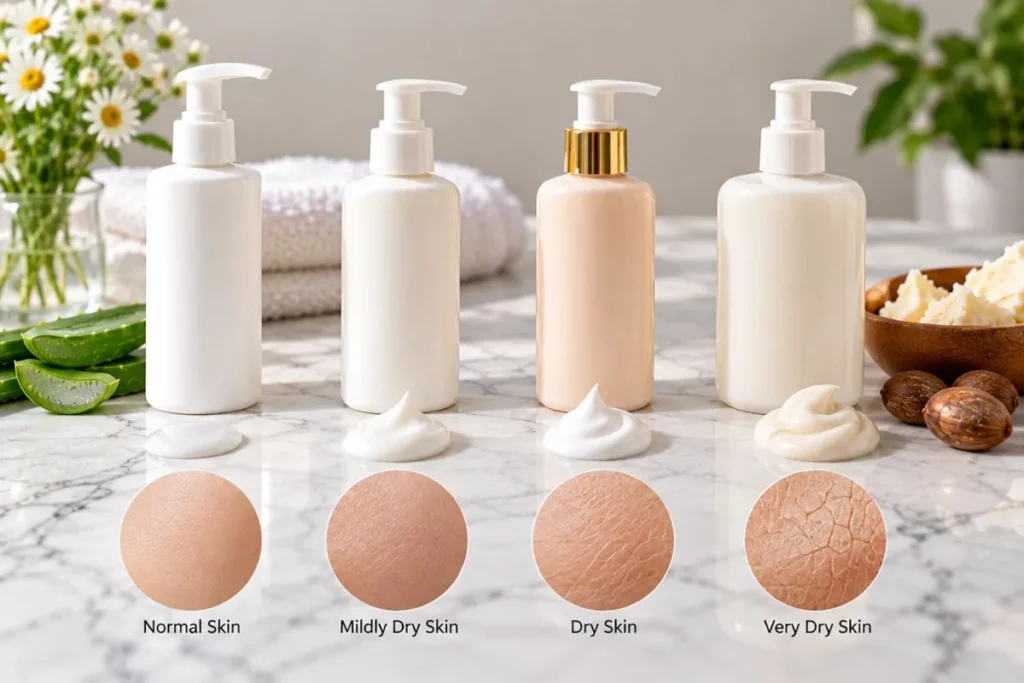 Match the Lotion to Your Skin's Dryness