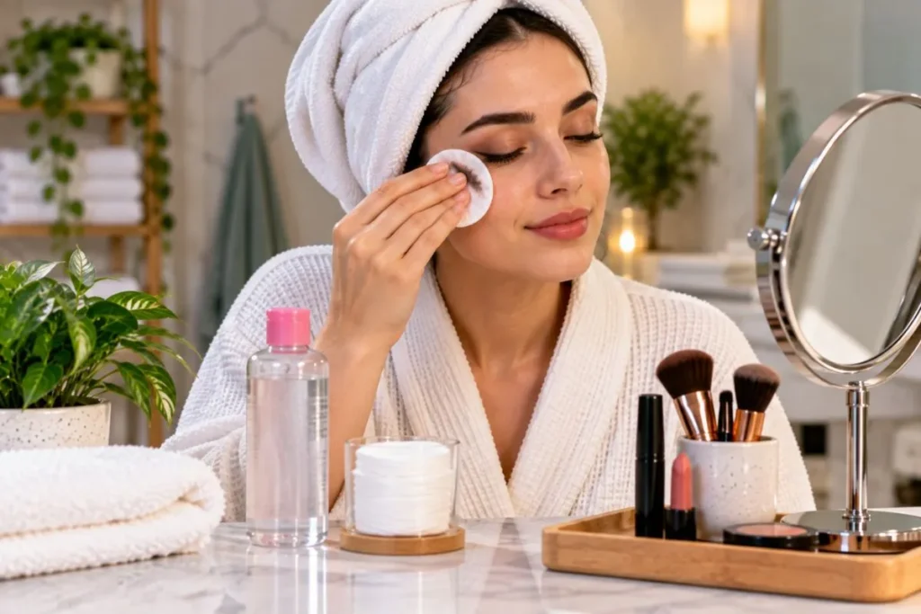 Remove Makeup Before Cleansing