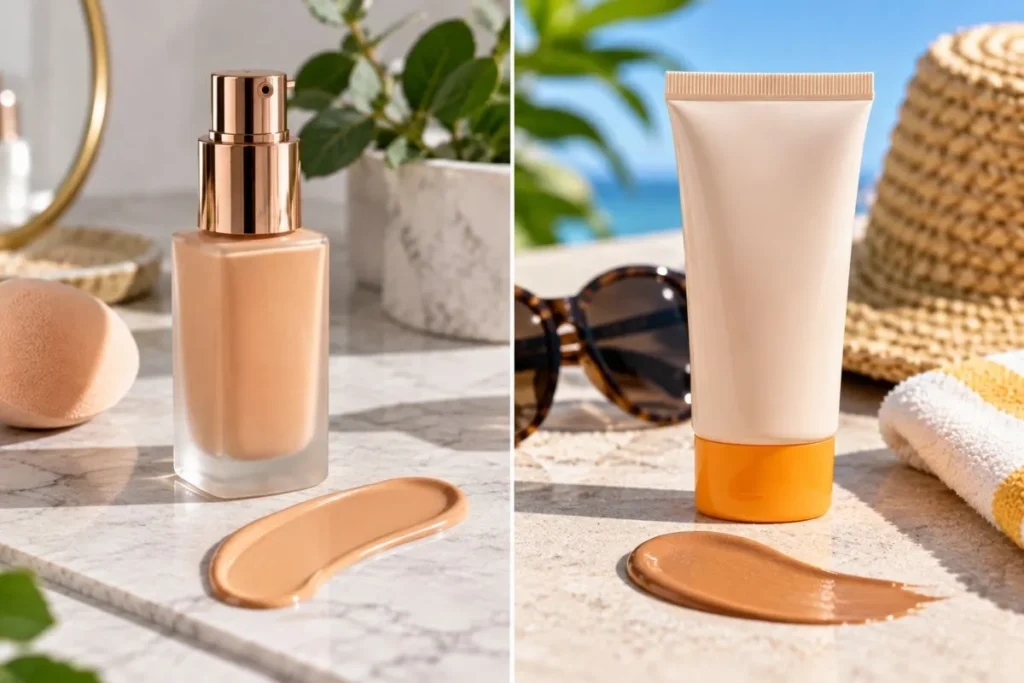Skin Tint vs. Tinted Sunscreen