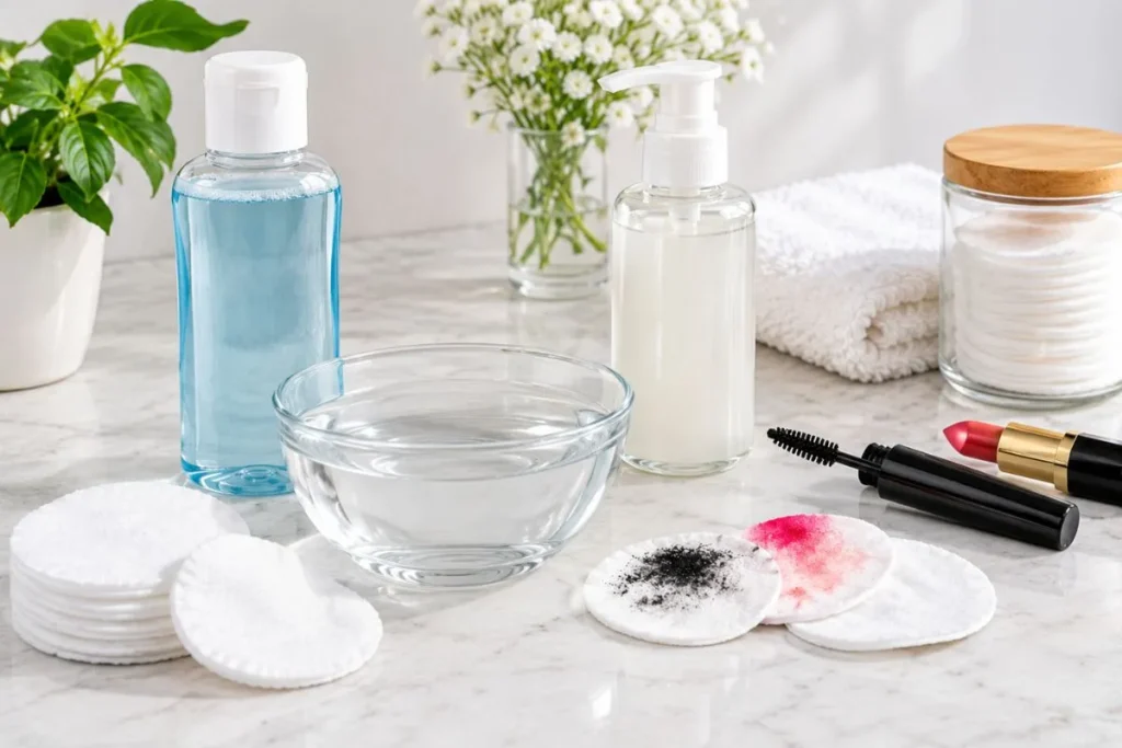Start by Removing Eye and Lip Makeup