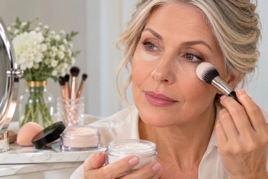 Translucent Powder for Mature Skin Under Eyes